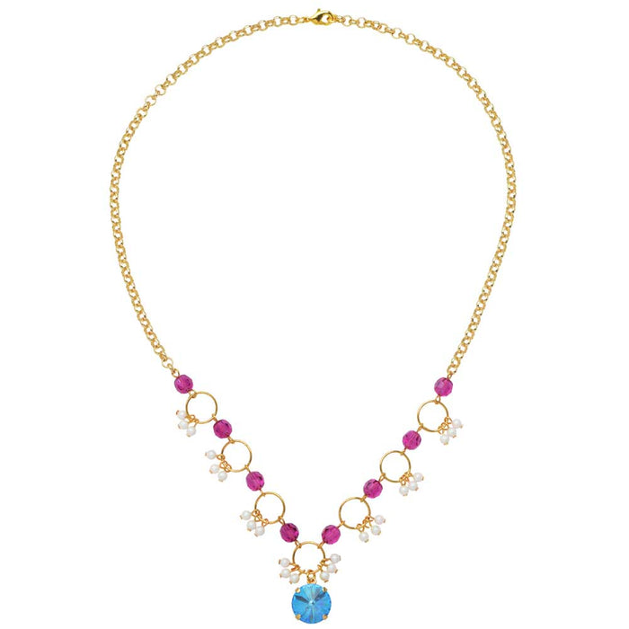 The Hamptons Necklace featuring Swarovski Crystals in Ocean - Exclusive Beadaholique Jewelry Kit