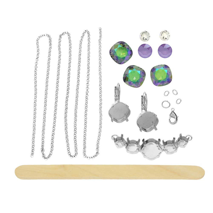 Modern Elegance Jewelry Set with Swarovski Crystals - Art Gala - Exclusive Beadaholique Jewelry Kit