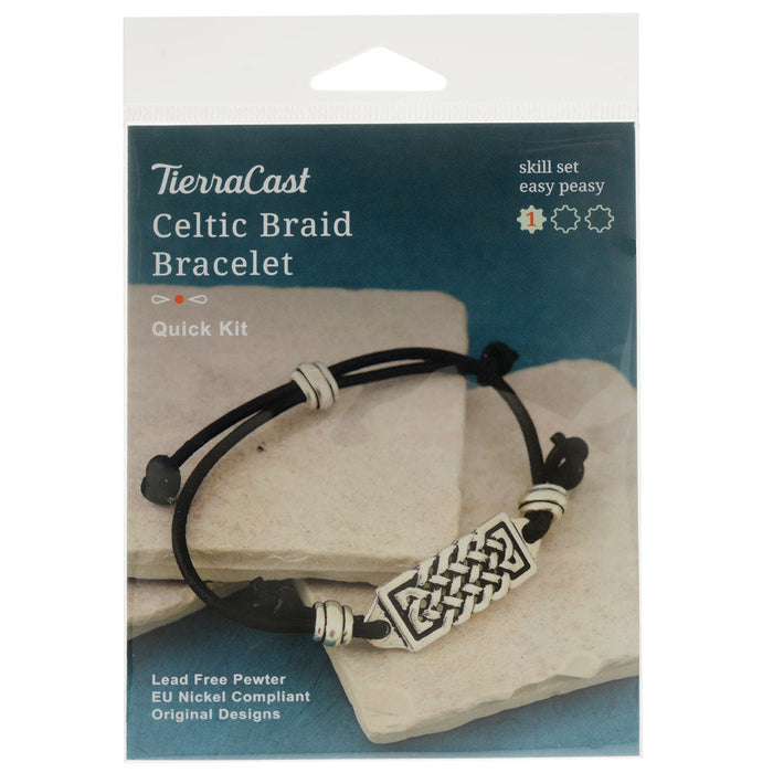 Bracelet Kit, Celtic Braid, Makes One Bracelet, By TierraCast