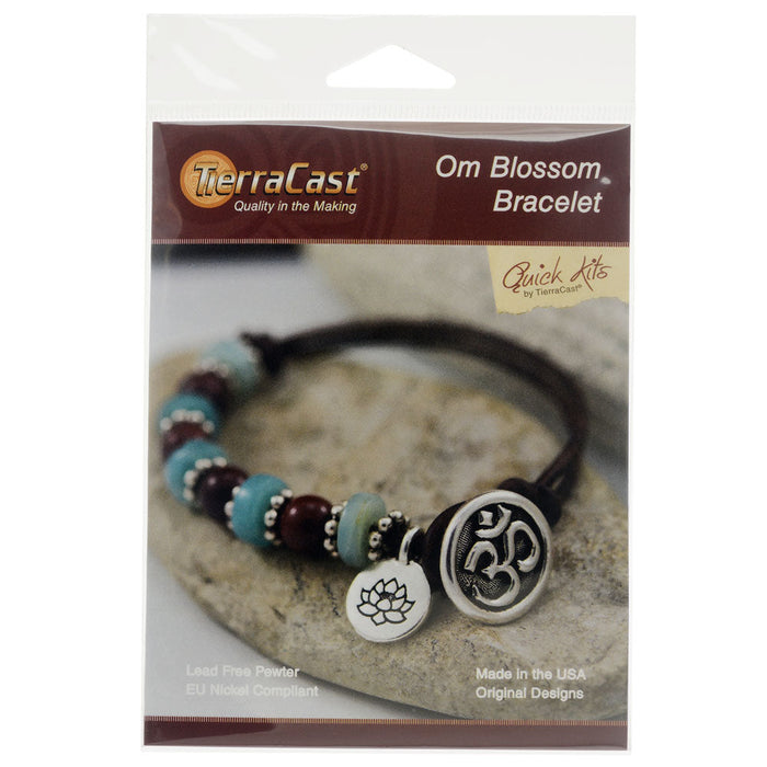 Bracelet Kit, Om Blossom, Makes One Bracelet, By TierraCast