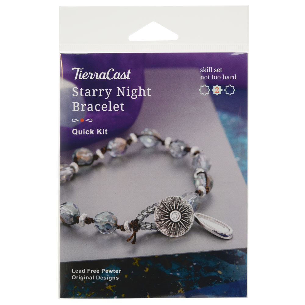 Bracelet Jewelry Kit, Starry Night, Makes One Bracelet, By TierraCast