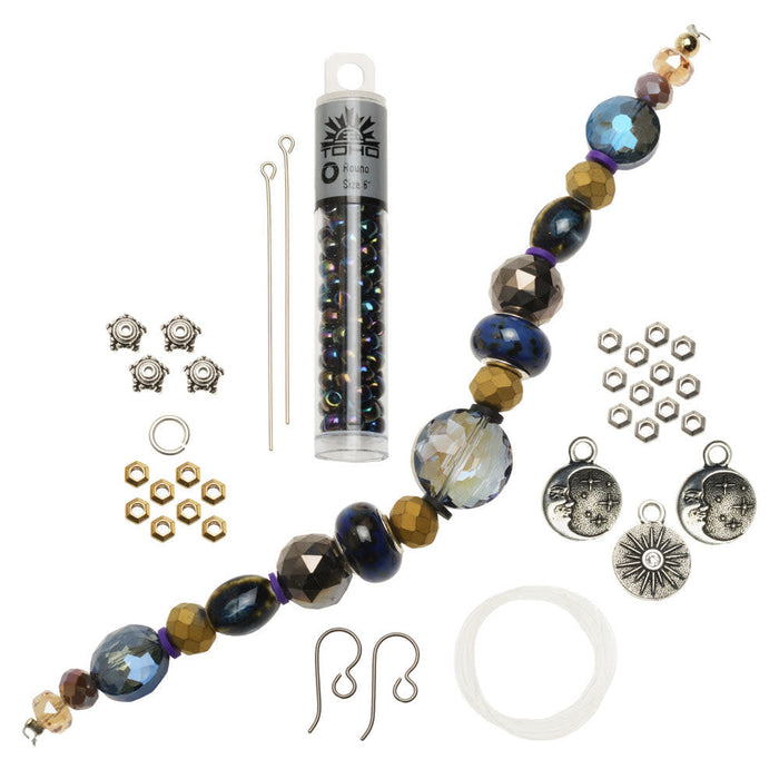 Jewelry Kit, Celestial, Makes One Bracelet and One Set of Earrings, By TierraCast