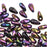 Czech Glass Mini Dagger Beads, 2.5x6mm, 10 Gram Tube, Iris - Purple