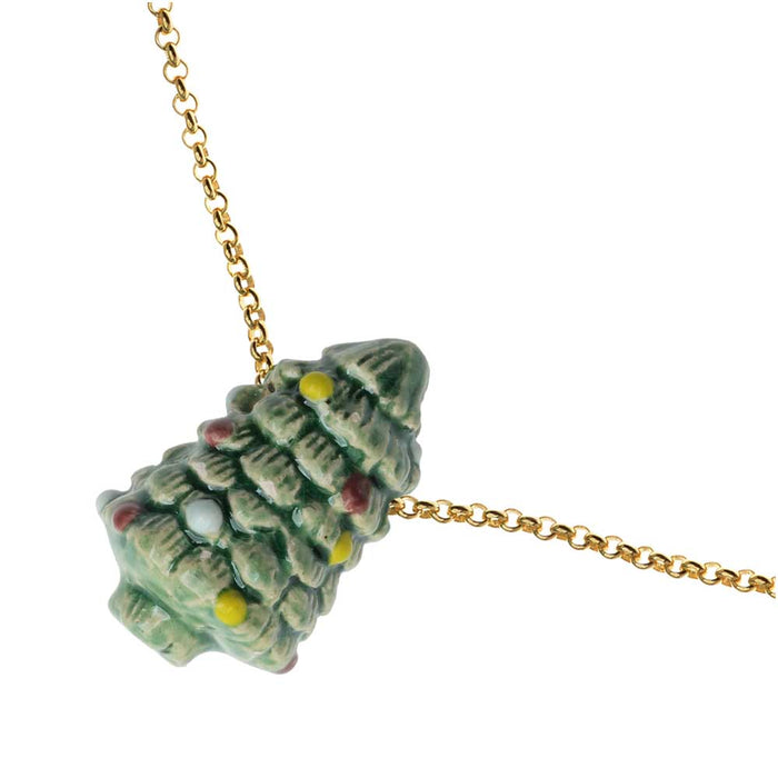 Retired - Ceramic Christmas Tree Necklace