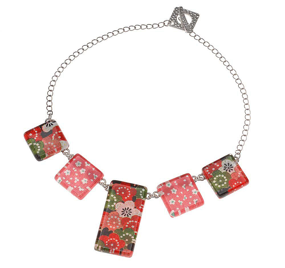 Retired - Have a Chiyogami Christmas Necklace