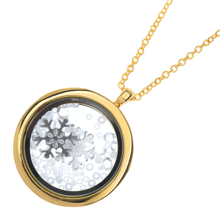 Retired - Tumbling Snow Locket Necklace