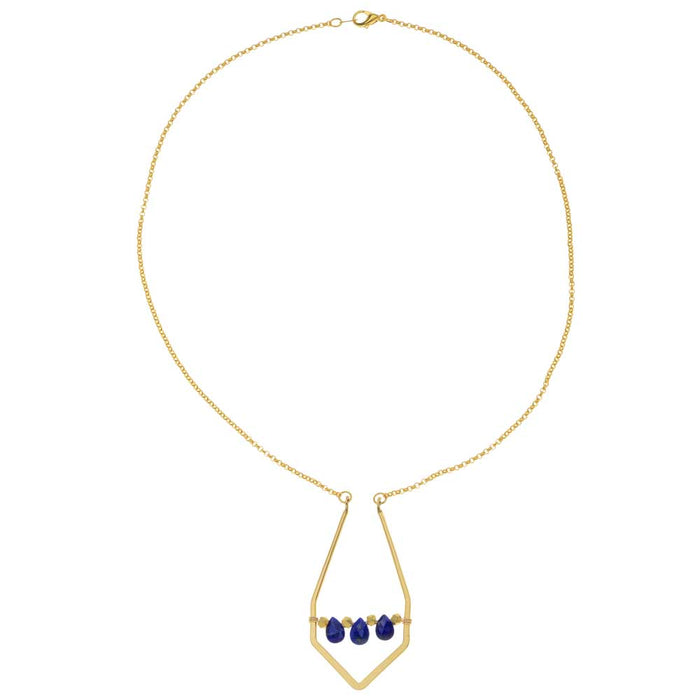 Retired - Lapis Lazuli Diamond Pendant Necklace