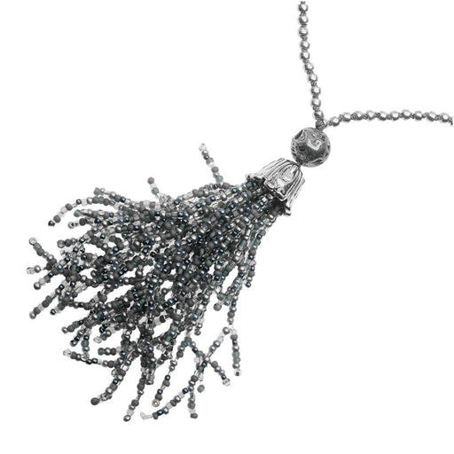 Retired - Shady Silver Tassel Necklace