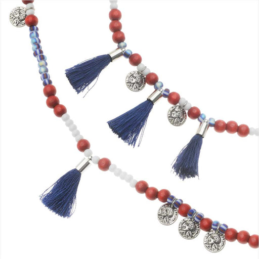 Retired - Summer Americana Tassel Necklace