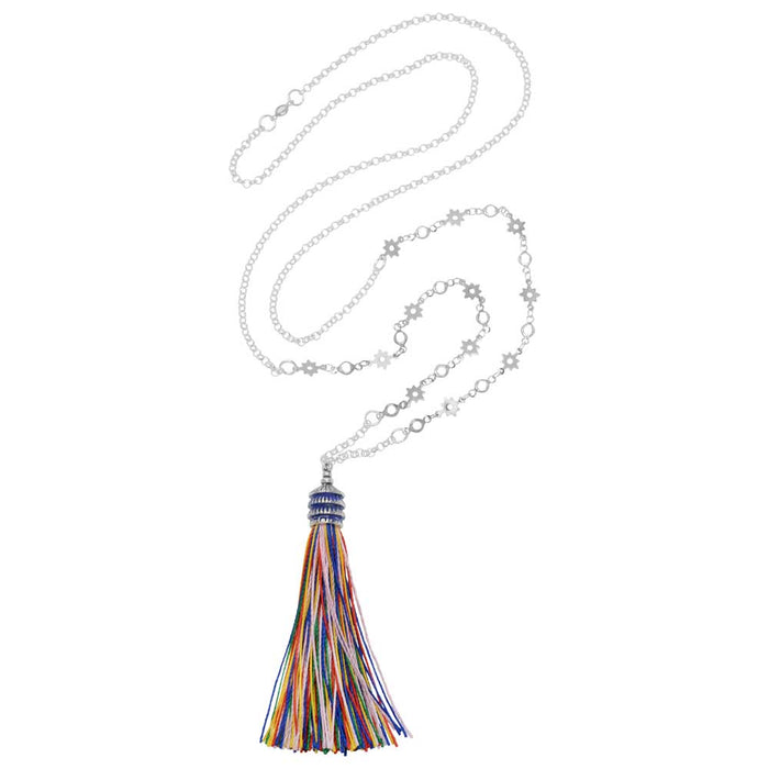 Retired - Rainbow Tassel Necklace