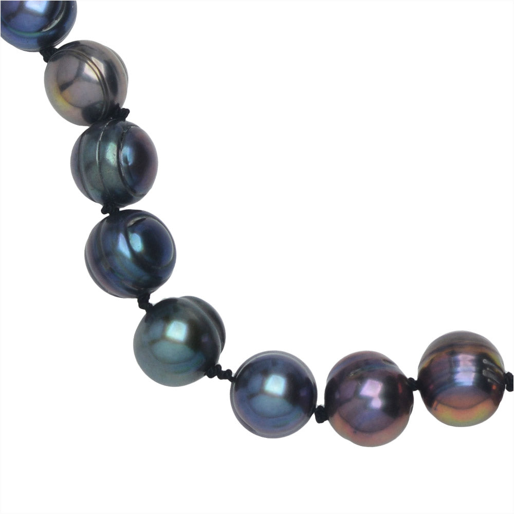 Hand Knotted 18 inch Peacock Pearl Necklace | BloomingOak Design