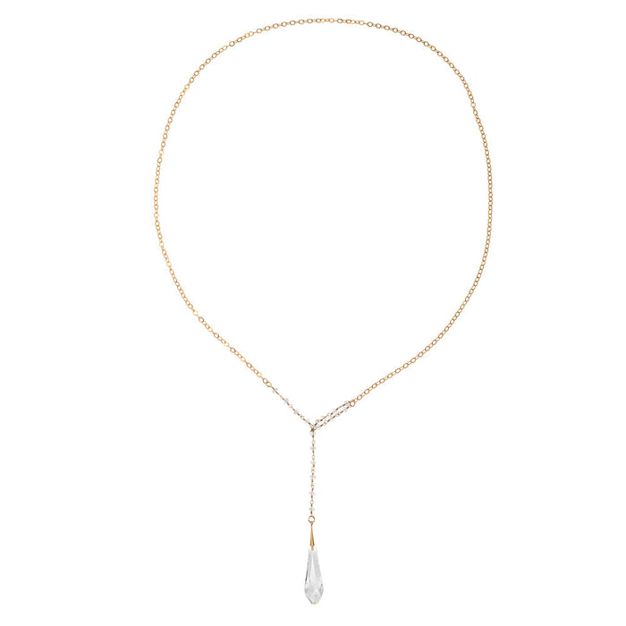 Retired - Crystal & Gemstone Lariat Necklace
