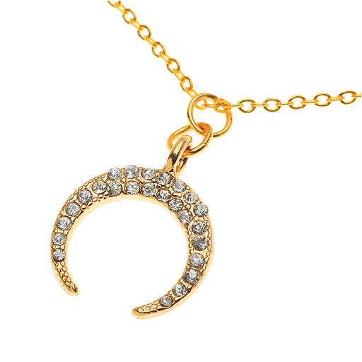 Retired - Pave Crescent Moon Necklace