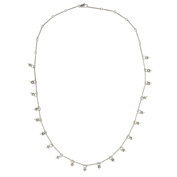 Silver Spikes Necklace