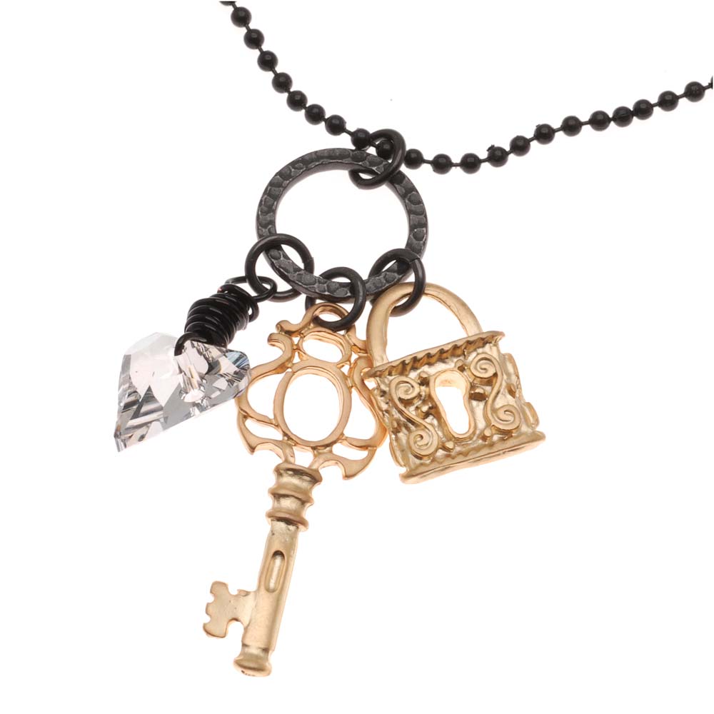 Retired - Keys of Gold Necklace