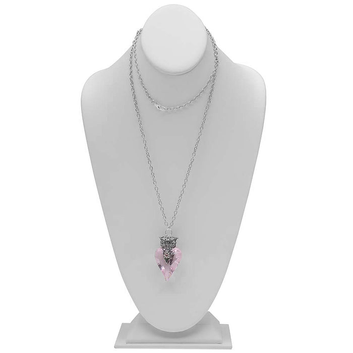 Retired - Pink Hopeful Heart Necklace