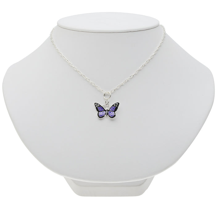 Retired - Purple Butterfly Necklace