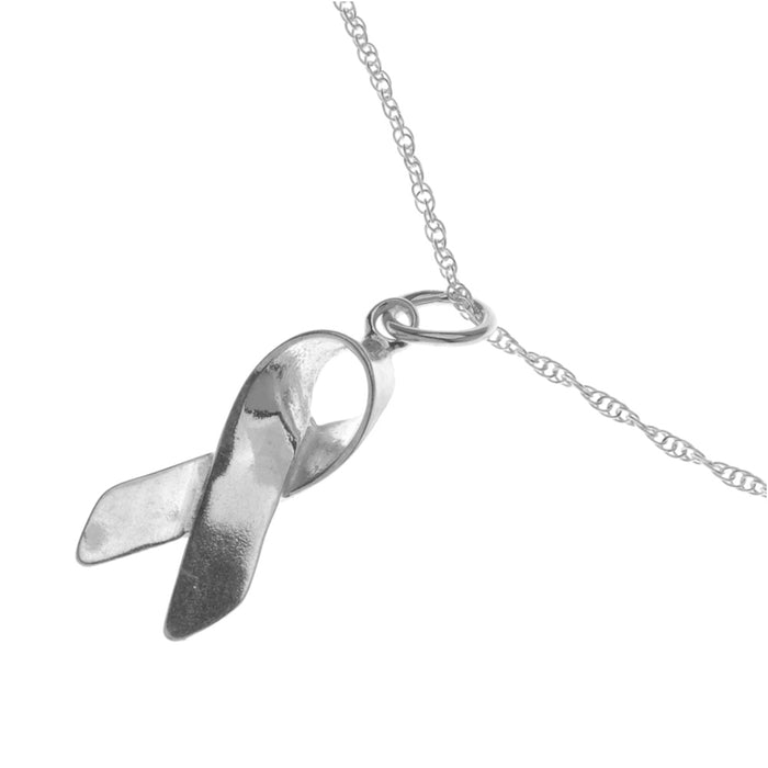 Retired - Sterling Silver Awareness Ribbon Necklace