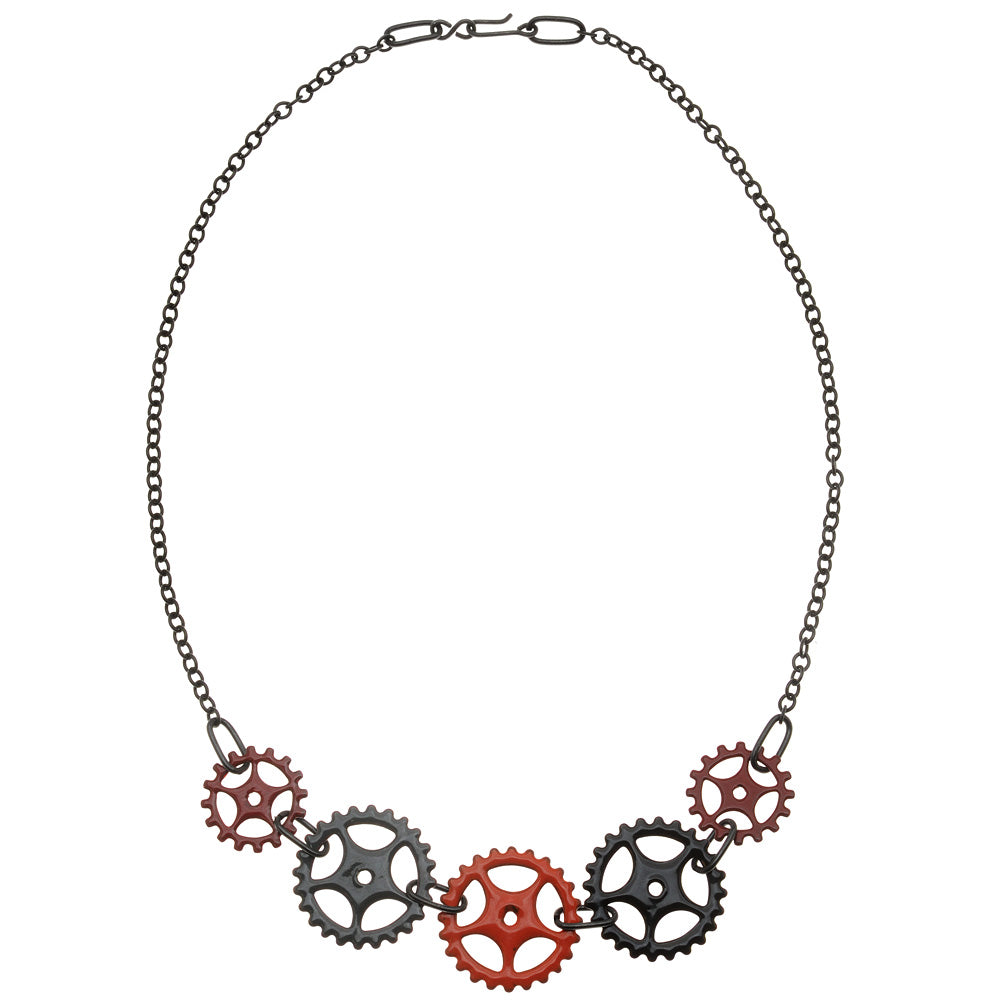 Retired - Spokes and Gears Necklace