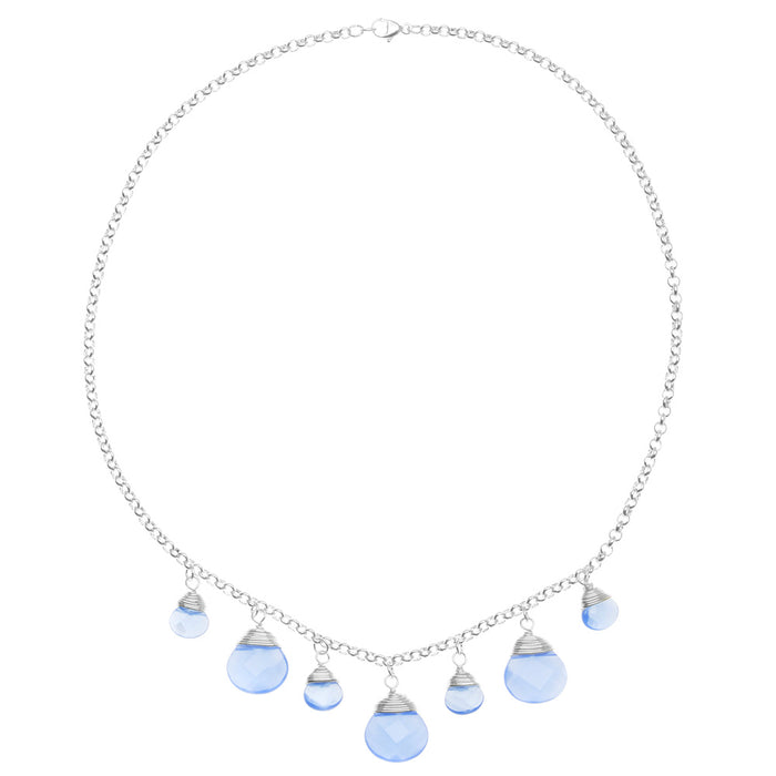 Blue Chalcedony Silver Necklace | Rei of Light Jewelry | I Bring Peace  Wherever I Go