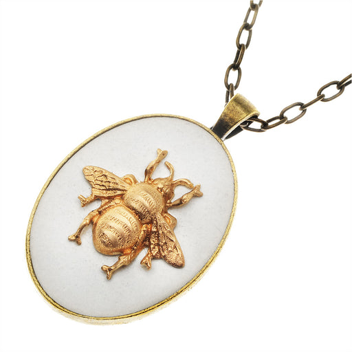 Concrete Bee Necklace