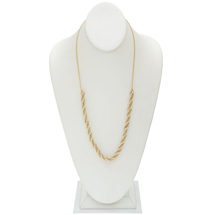 Kumihimo Braided Chain Necklace - Gold & Silver
