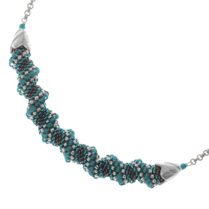 Retired - Teal Twirl Necklace