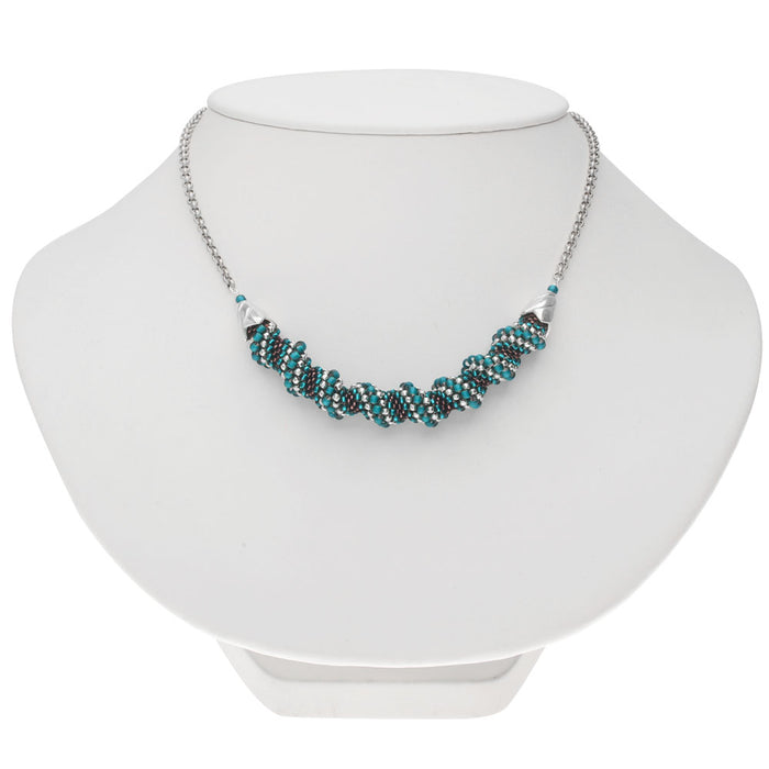 Retired - Teal Twirl Necklace