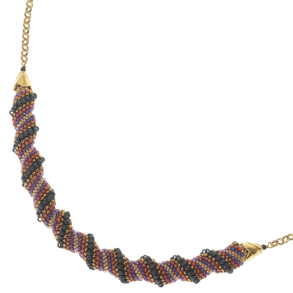 Recycled Glass Beaded Torsade Necklace Crafted in Ghana - Glorious Twist |  NOVICA