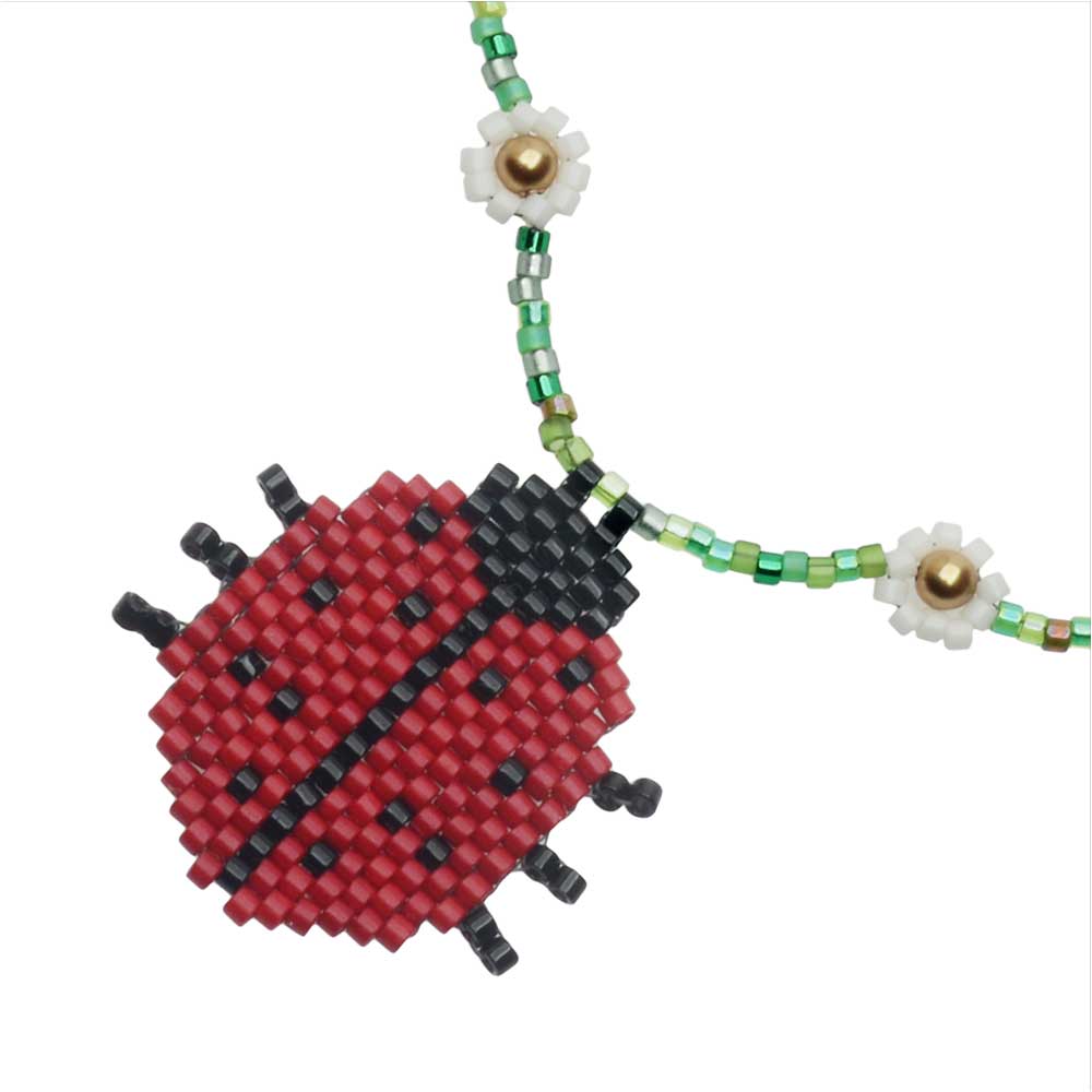 Retired - Ladybug Daisy Chain Necklace — Beadaholique