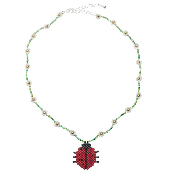 Retired - Ladybug Daisy Chain Necklace