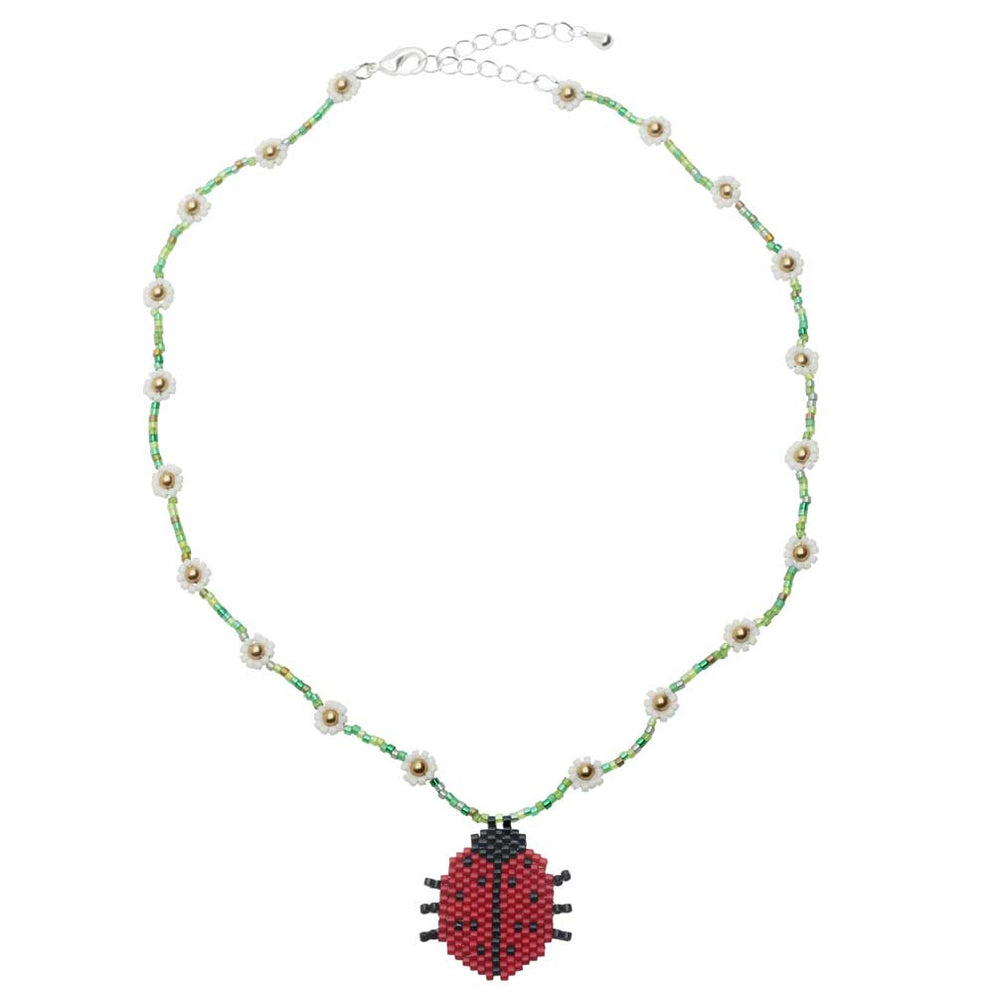Retired - Ladybug Daisy Chain Necklace — Beadaholique