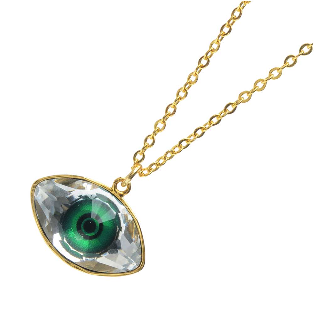 Retired - Lovely Eye Necklace in Green