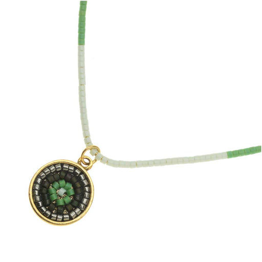 Retired - Emerald Isle Color Blocked Medallion Necklace