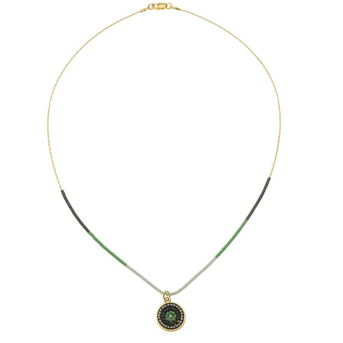 Retired - Emerald Isle Color Blocked Medallion Necklace