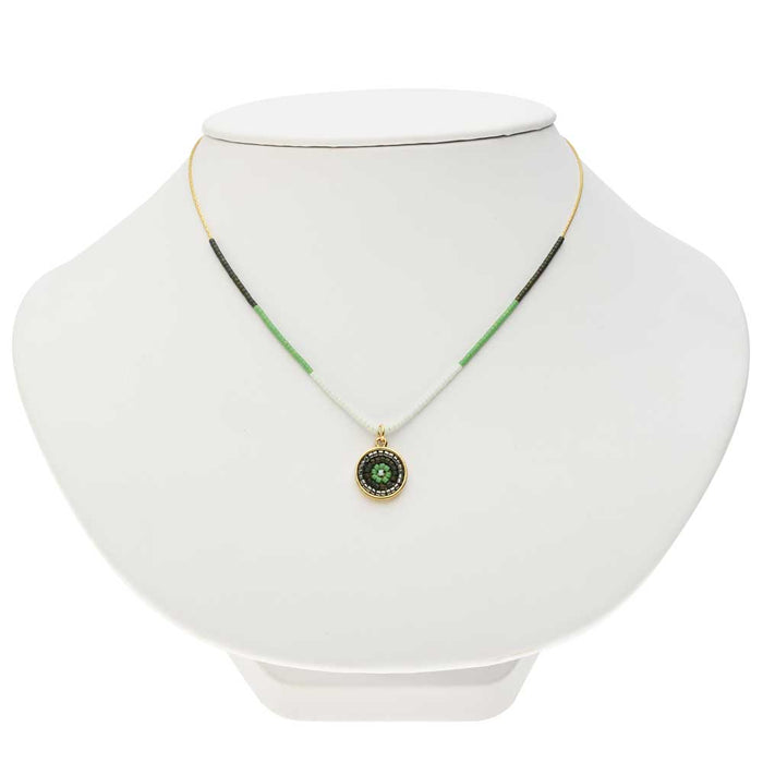 Retired - Emerald Isle Color Blocked Medallion Necklace