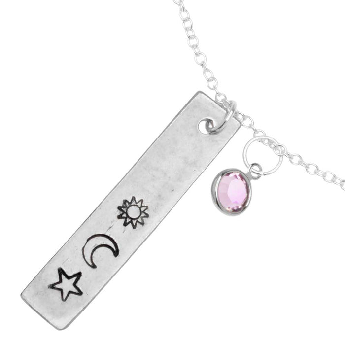 Retired - Celestial Stamped Necklace