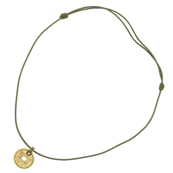 Asian Coin Necklace in Gold