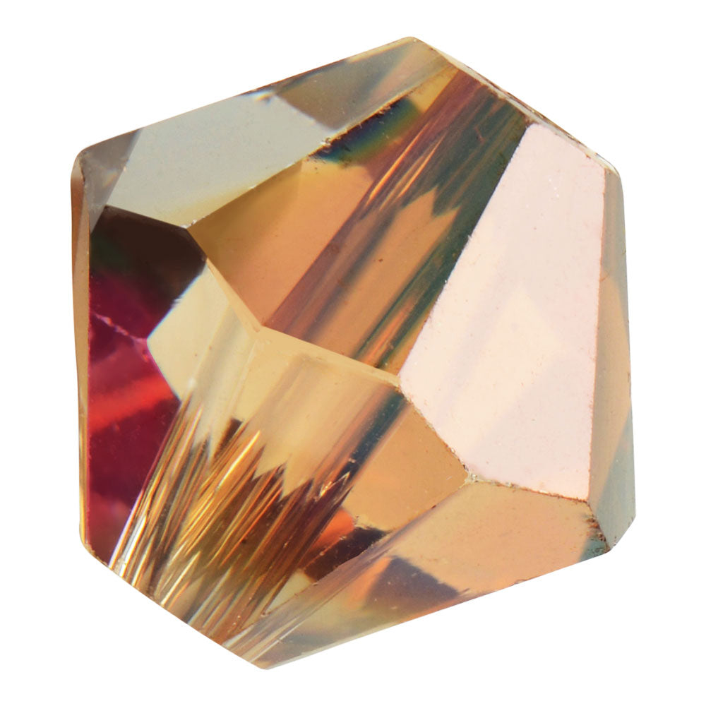 Preciosa Czech Crystal, Bicone Bead 10mm, Crystal Celsian Halfcoat (24 Pieces)