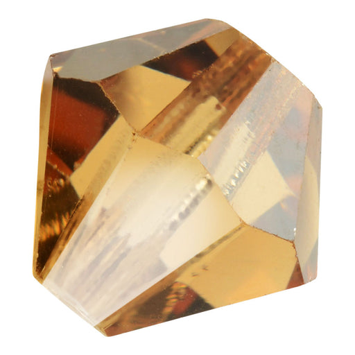 Preciosa Czech Crystal, Bicone Bead 4mm, Light Colorado Topaz (40 Pieces)