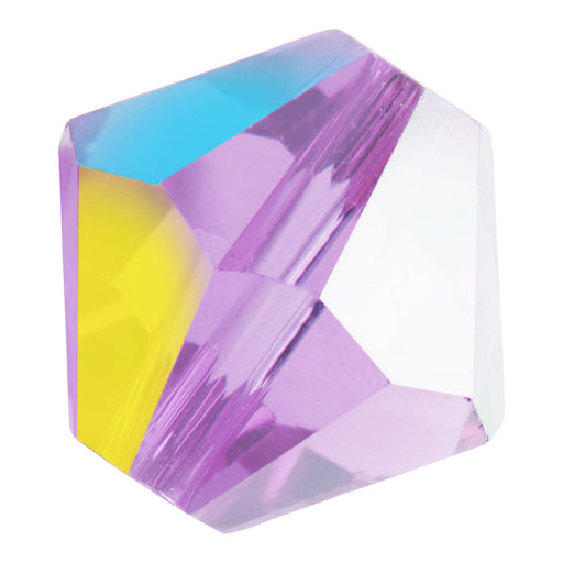 Preciosa Czech Crystal, Bicone Bead 4mm, Violet AB (40 Pieces)