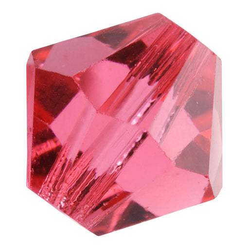 Preciosa Czech Crystal, Bicone Bead 4mm, Indian Pink (40 Pieces)