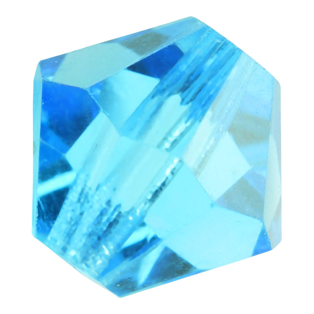 Preciosa Czech Crystal, Bicone Bead 5mm, Aqua Bohemica (32 Pieces)