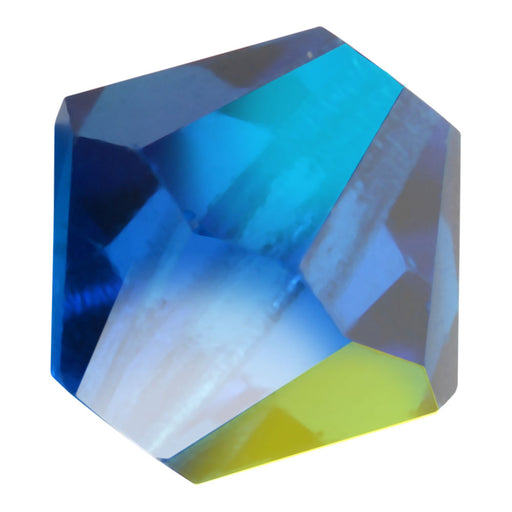 Preciosa Czech Crystal, Bicone Bead 6mm, Capri Blue AB (36 Pieces)