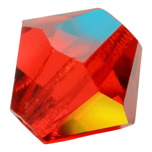 Preciosa Czech Crystal, Bicone Bead 6mm, Light Siam AB (36 Pieces)