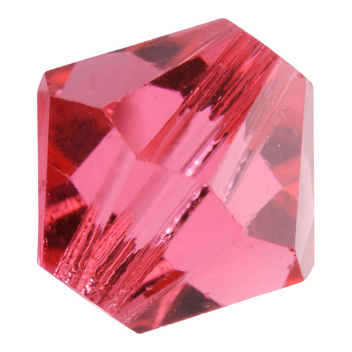 Preciosa Czech Crystal, Bicone Bead 6mm, Indian Pink (36 Pieces)