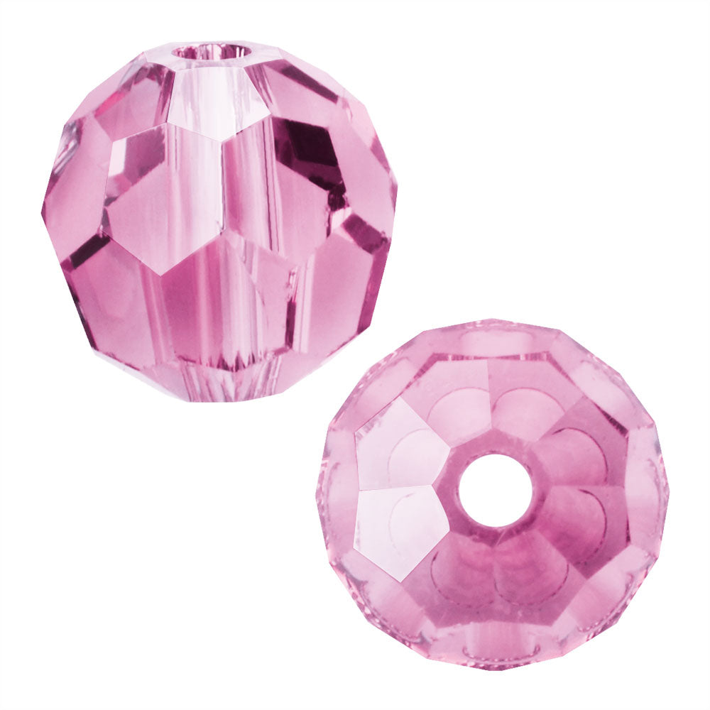 Preciosa Czech Crystal, Round Bead 4mm, Light Amethyst (40 Pieces)