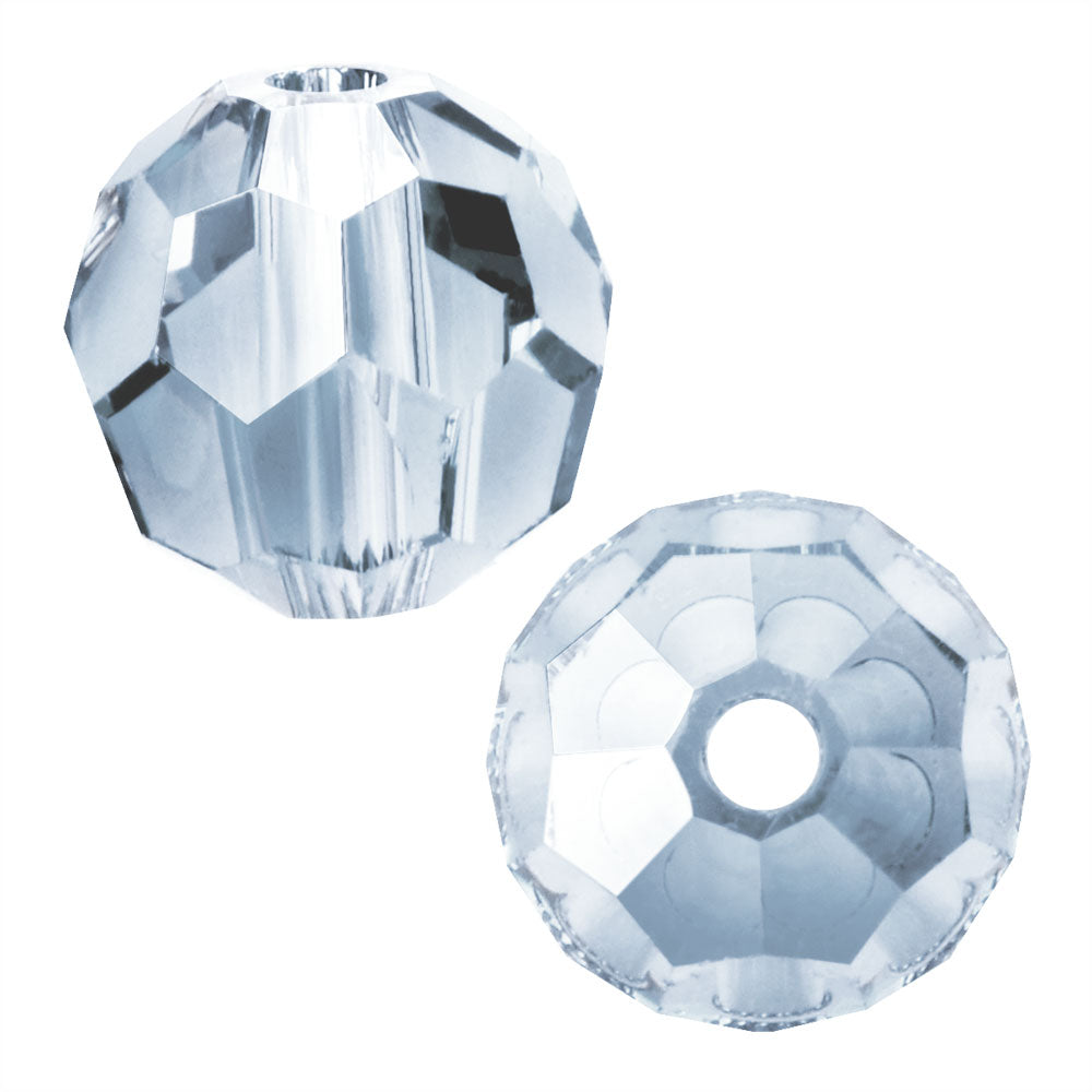 Preciosa Czech Crystal, Round Bead 4mm, Crystal Lagoon (40 Pieces)