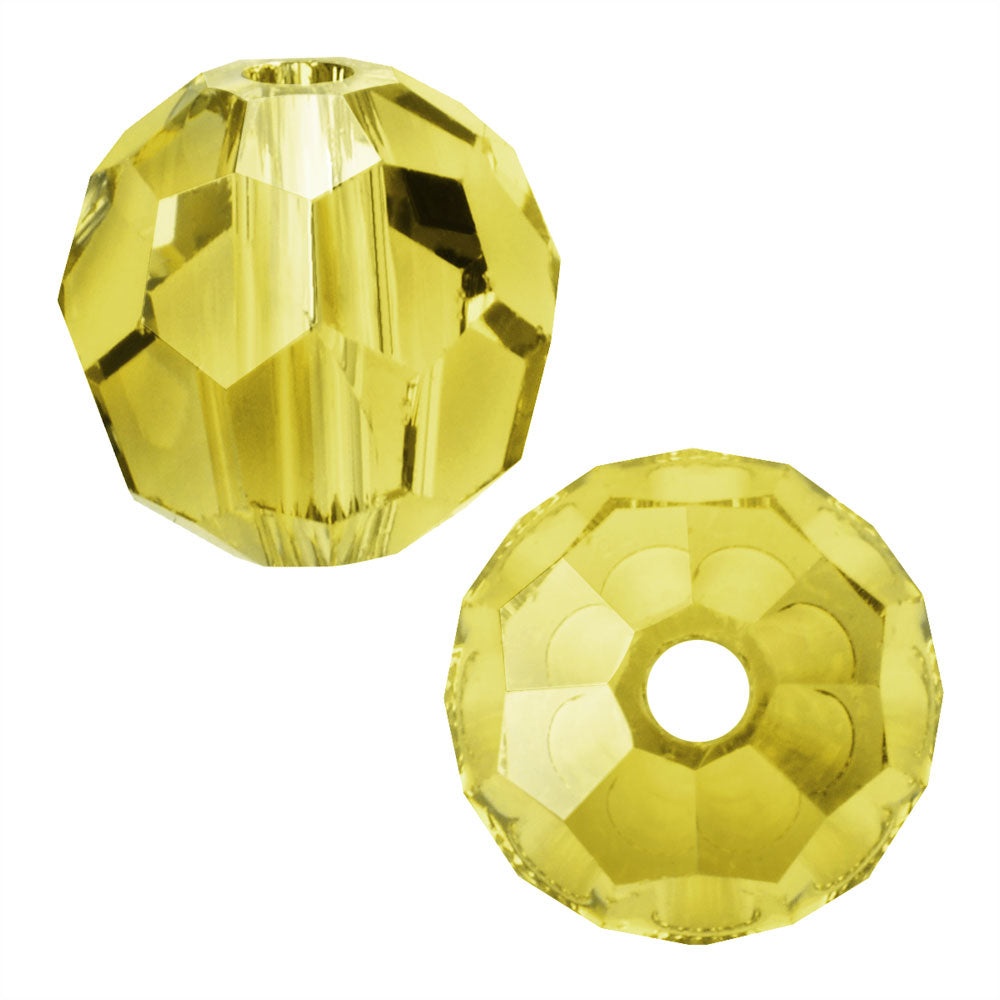 Preciosa Czech Crystal, Round Bead 4mm, Jonquil (40 Pieces)