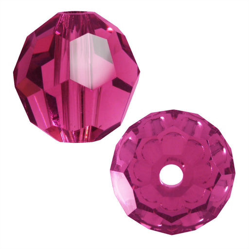 Preciosa Czech Crystal, Round Bead 4mm, Fuchsia (40 Pieces)
